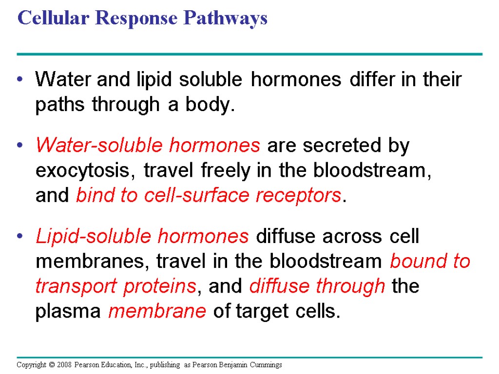 Chapter 45 Hormones and the Endocrine System. Overview